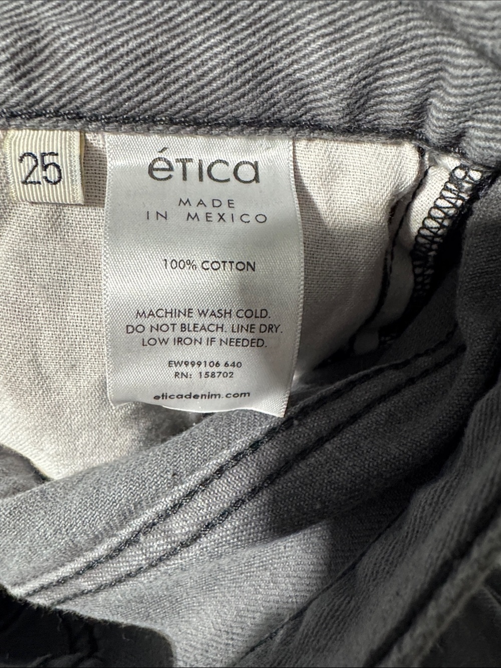 Ética Nina High Rise Flare Jeans Stormy Skies Gray Wash NWT Size 25 Sustainable - Picture 4 of 10